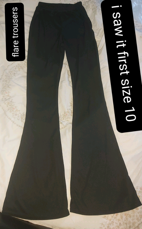 I saw it first flare trousers black 